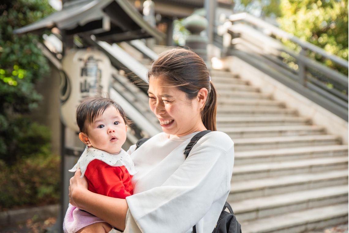 山下　剛が出張撮影した家族写真(キッズ,ベビーフォト)などが写った「お宮参り撮影」の家族写真