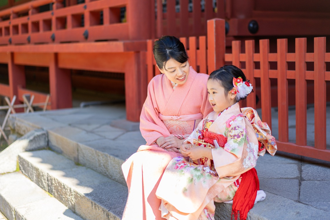 萩原　蔵志が出張撮影した家族写真(キッズ,ベビーフォト)などが写った「七五三のロケ撮影」の家族写真