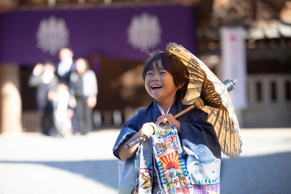 MTワークスが出張撮影した家族写真(キッズ,ベビーフォト)などが写った「七五三」の家族写真