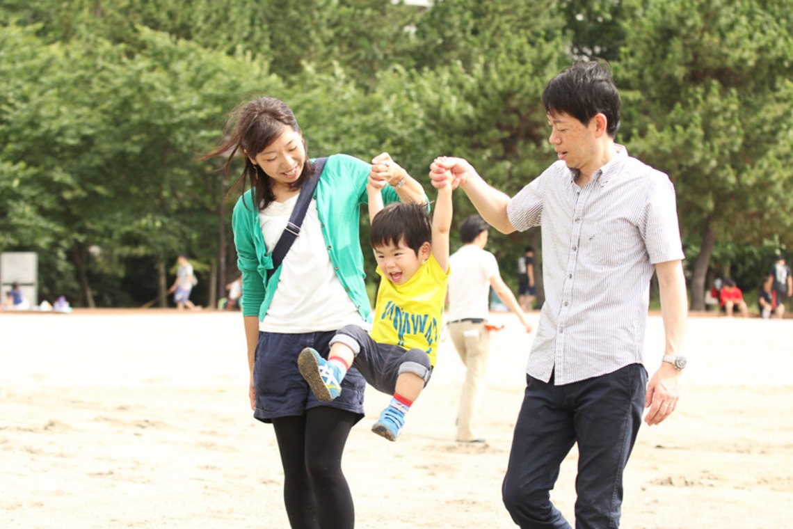 今井写真事務所　今井　良が撮影した「お台場での家族撮影」の写真