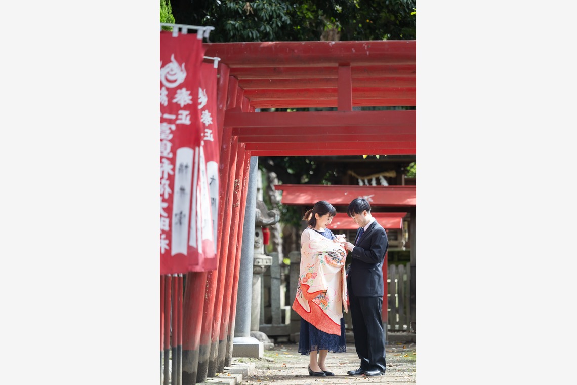 リーフウェディング（渡辺 英史）が出張撮影した家族写真(キッズ,ベビーフォト)などが写った「お宮参り」の家族写真