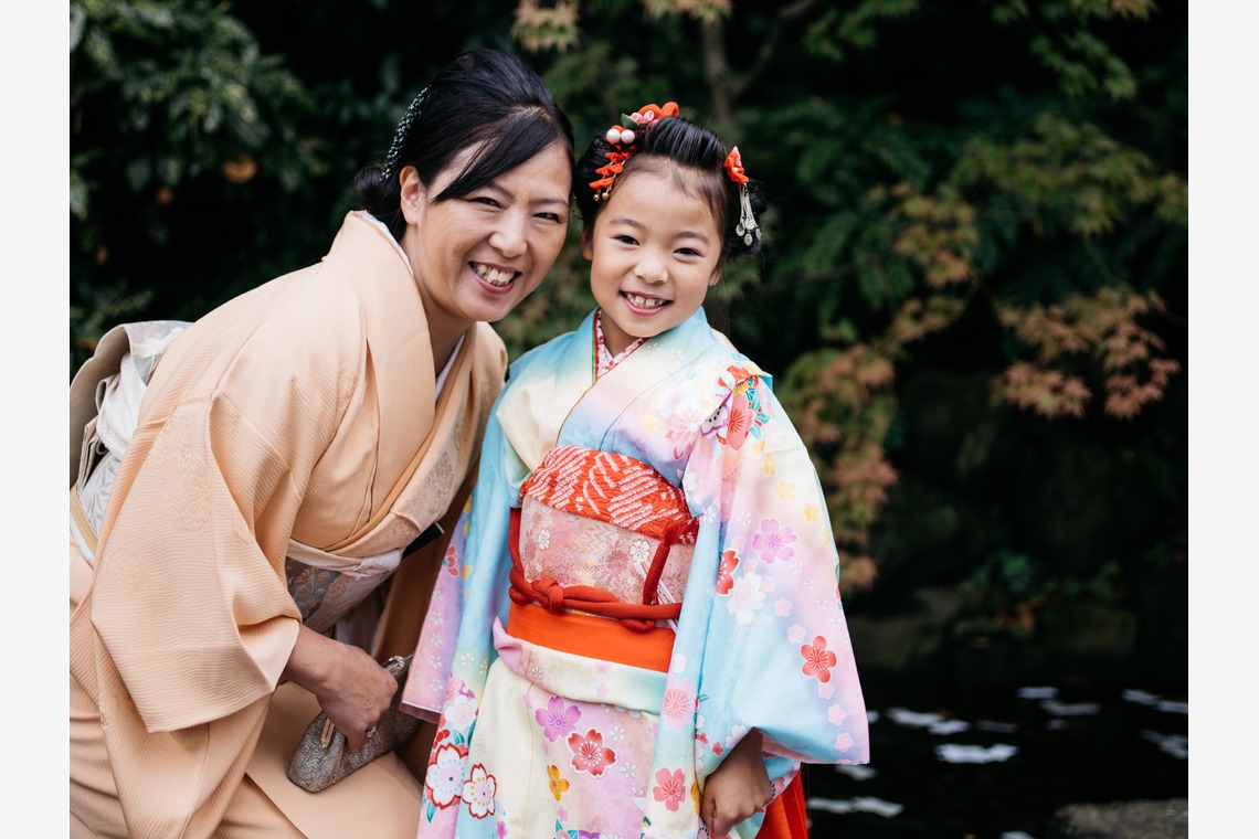 植村由理が出張撮影した家族写真(キッズ,ベビーフォト)などが写った「七五三　＠神明社　横浜」の家族写真