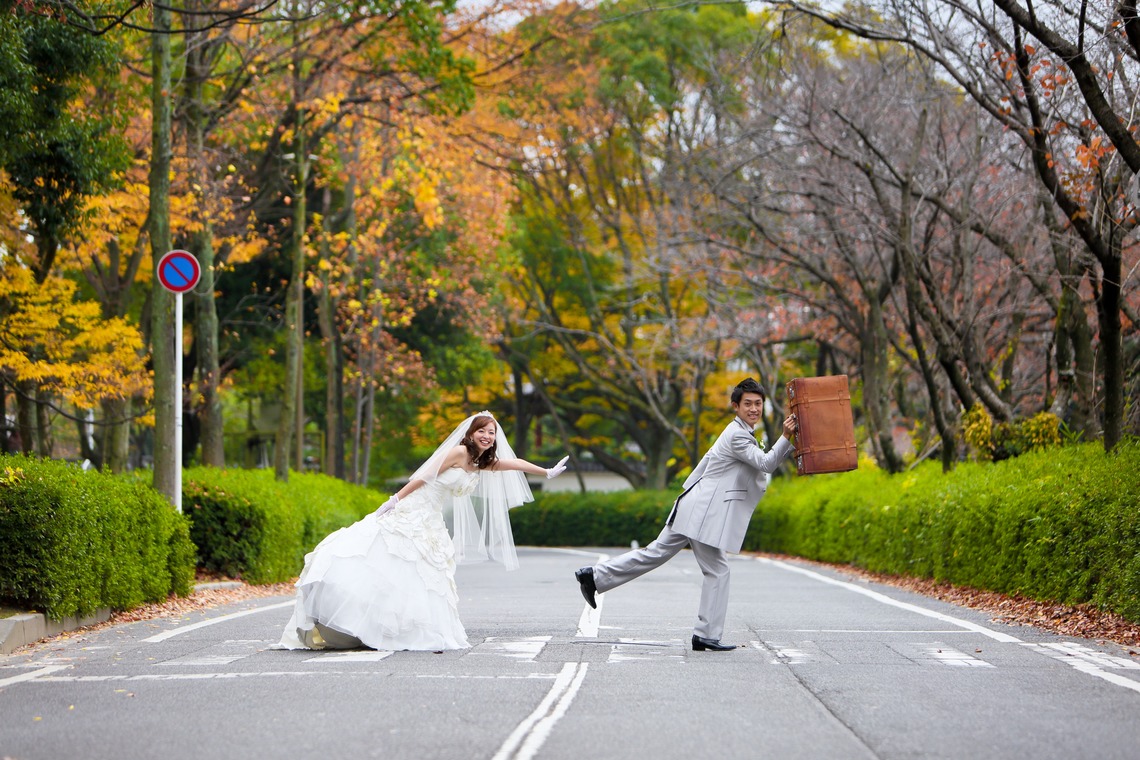 KIKIウェディングが撮影した「紅葉の広島城と公園」の写真