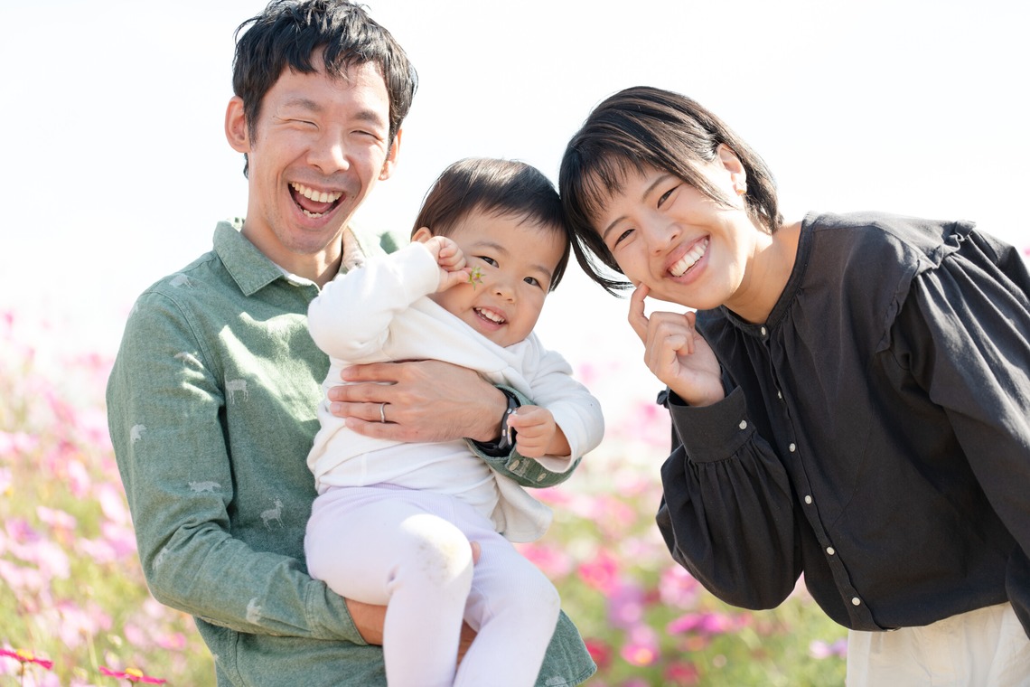 福永写真事務所が撮影した「家族写真（コスモス畑）」の写真