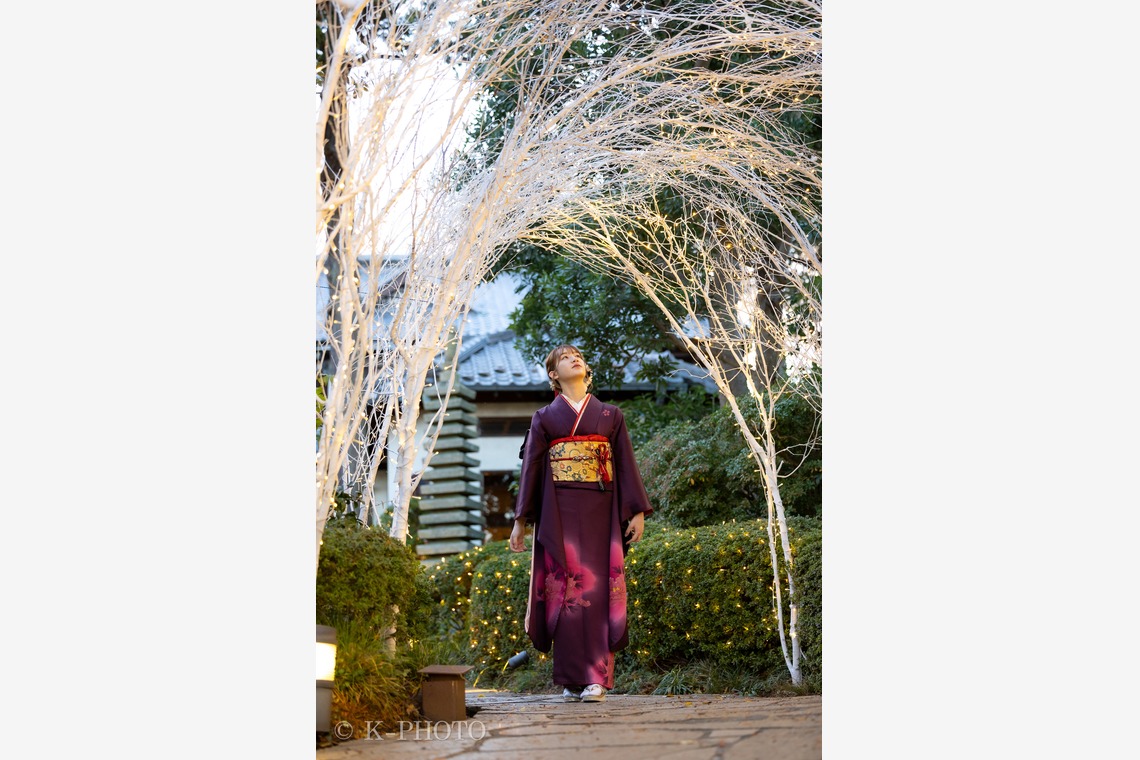 大森光太郎・K-PHOTOが出張撮影した家族写真(キッズ,ベビーフォト)などが写った「成人式撮影」の家族写真