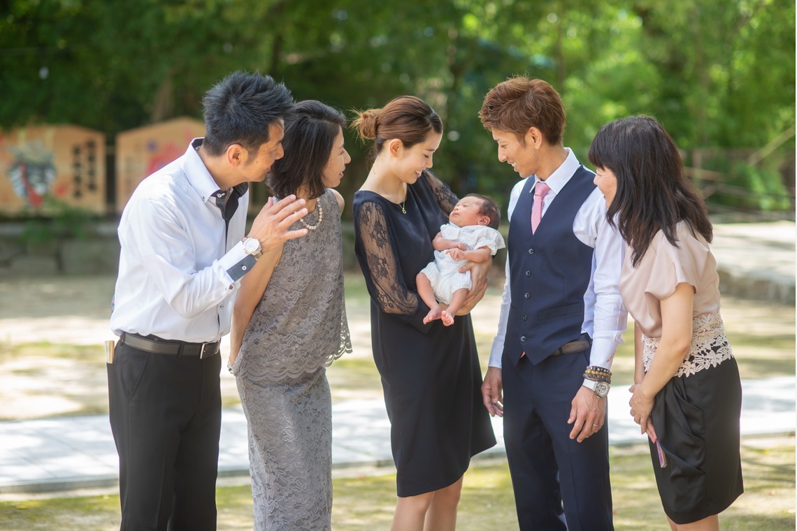 竹部 祐樹が出張撮影した家族写真(キッズ,ベビーフォト)などが写った「お宮参り＠唐津神社」の家族写真