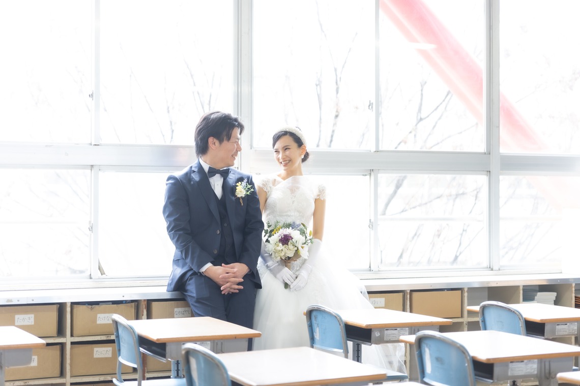 株式会社Ervaが撮影した「結婚式前撮り（校舎にて）」の写真