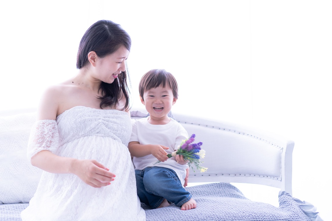 あさぎフォト　喜多紀子が撮影した「「マタニティ撮影、もうすぐ僕もお兄ちゃん」」の写真