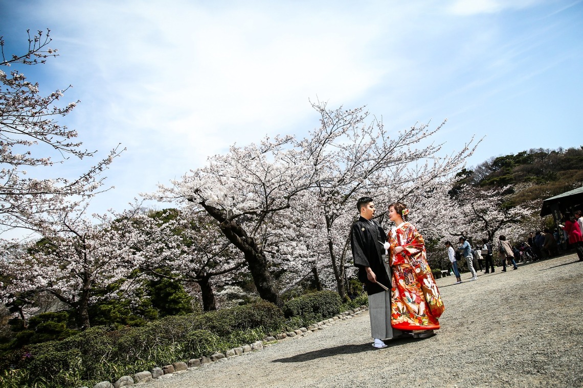 加倉井 規晃が撮影した「ロケーション・前撮り・公園・和装」の写真