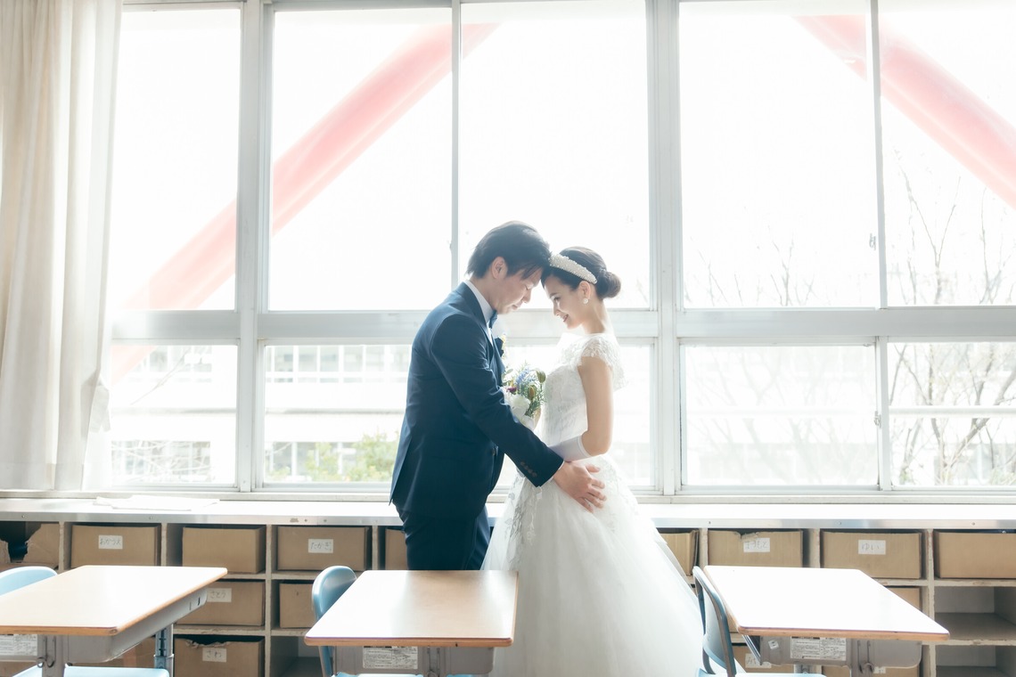 株式会社Ervaが撮影した「結婚式前撮り（校舎にて）」の写真