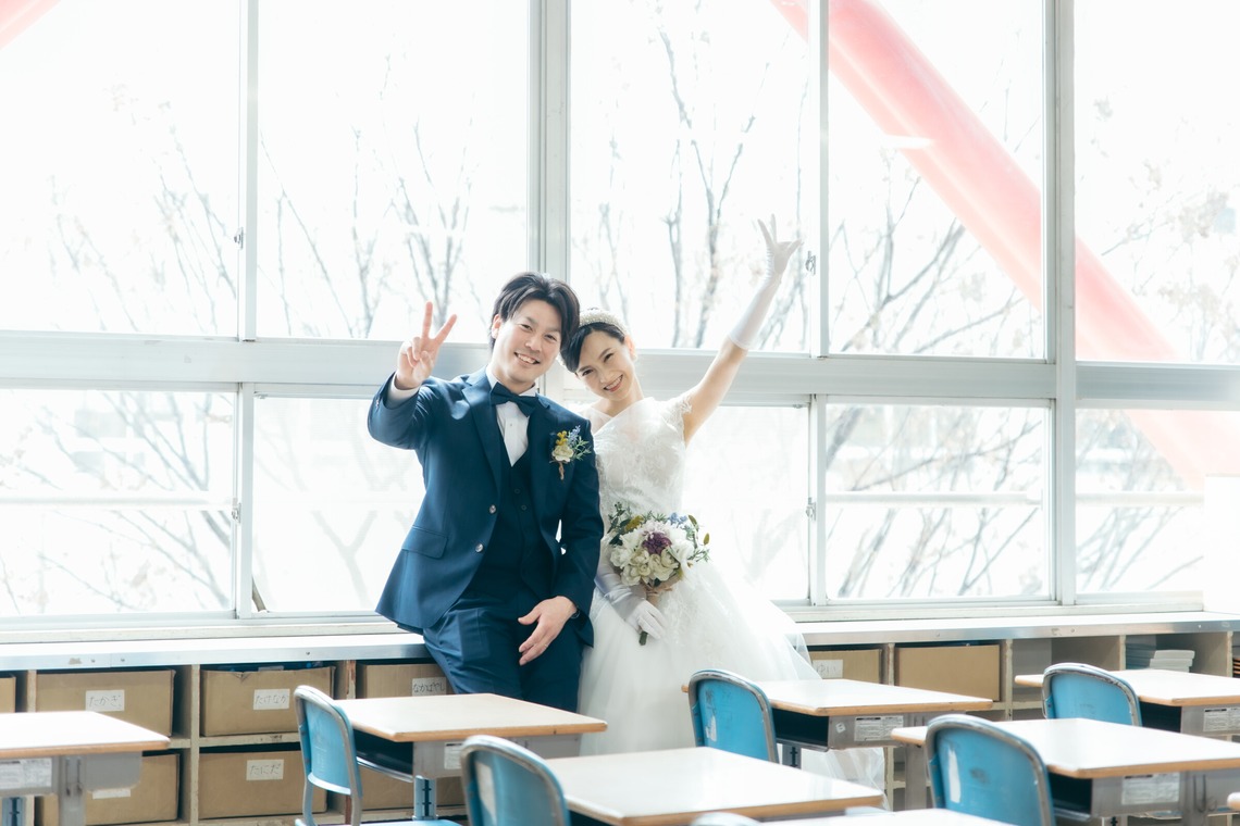 株式会社Ervaが撮影した「結婚式前撮り（校舎にて）」の写真