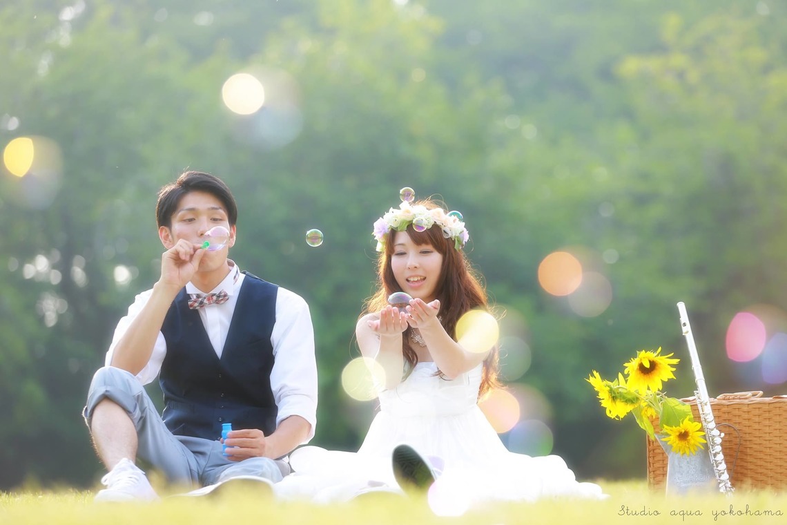 Photo of outdoor pre wedding photos taken by STUDIO AQUA