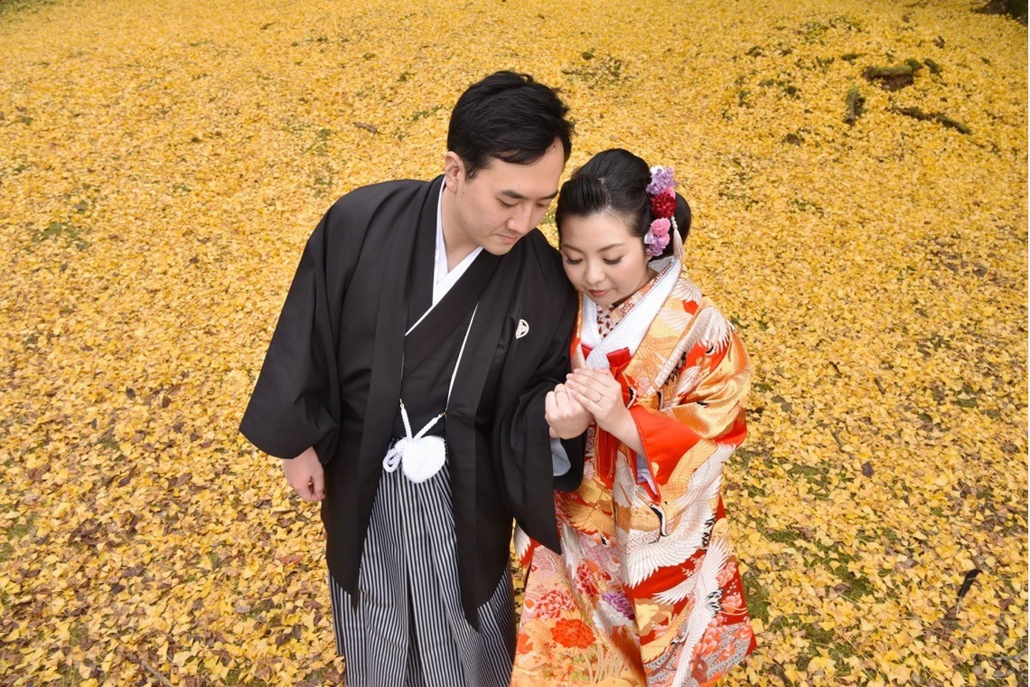 キキフォトワークスが撮影した「Pre Weddingphotoshoot at Nara with kimono in autumn to winter」の写真