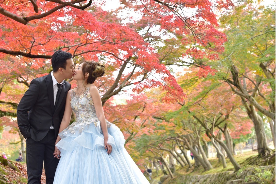 キキフォトワークスが撮影した「奈良公園でのウエディングロケーション撮影」の写真