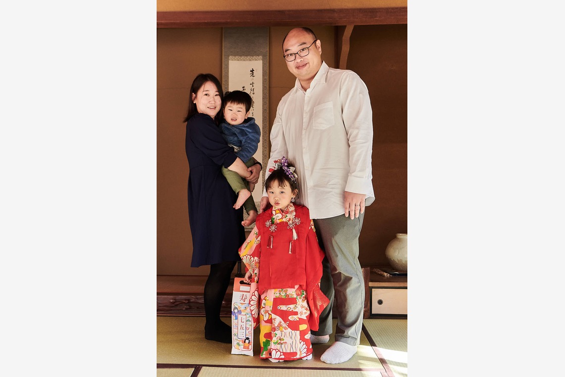 HARASTUDIOが出張撮影した家族写真(キッズ,ベビーフォト)などが写った「七五三」の家族写真