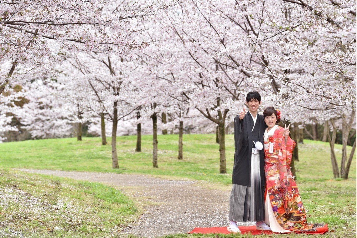 キキフォトワークスが撮影した「Pre Weddingphotoshoot at Nara with kimono in spring to summer」の写真