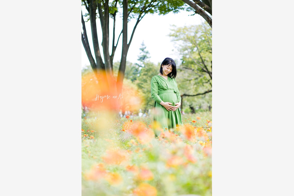 Hajime no Ai Photographyが出張撮影した家族写真(キッズ,ベビーフォト)などが写った「マタニティフォト@武蔵野中央公園」の家族写真