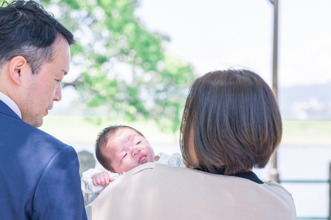 多田正子が出張撮影した家族写真(キッズ,ベビーフォト)などが写った「お宮参り」の家族写真