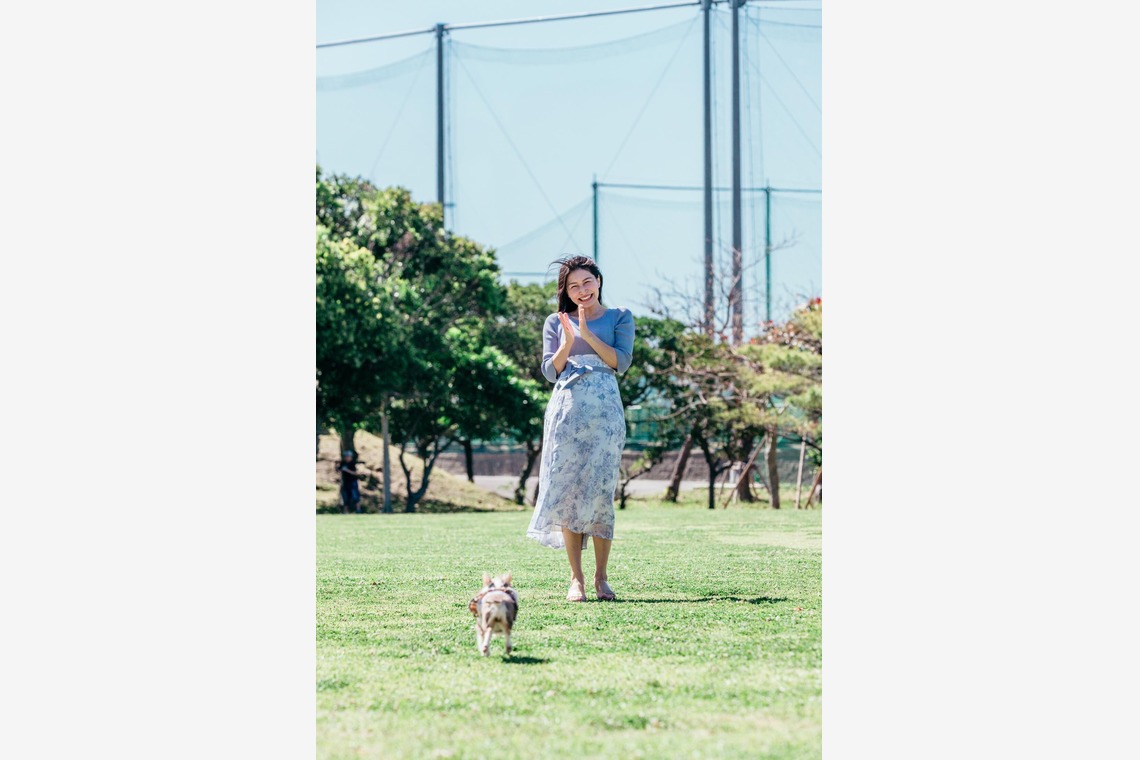 ポートレート沖縄が出張撮影した家族写真(キッズ,ベビーフォト)などが写った「ペット撮影」の家族写真