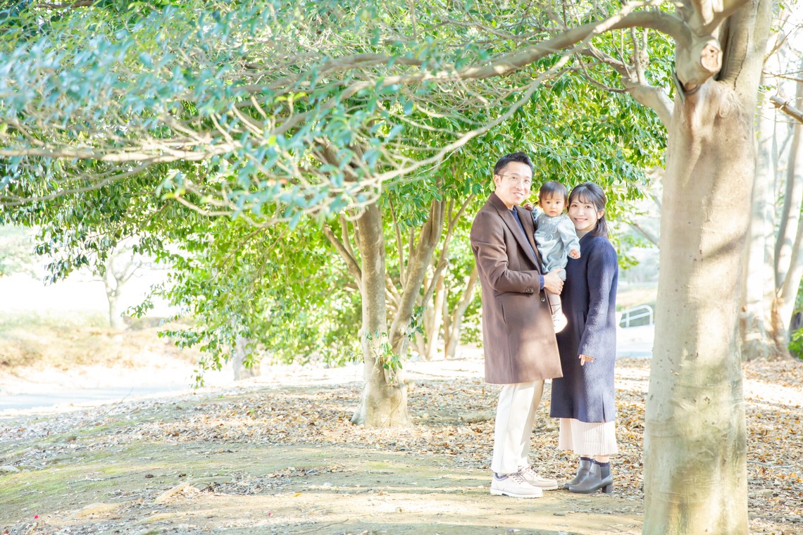 今泉秀樹が出張撮影した家族写真(キッズ,ベビーフォト)などが写った「昭和記念公園」の家族写真