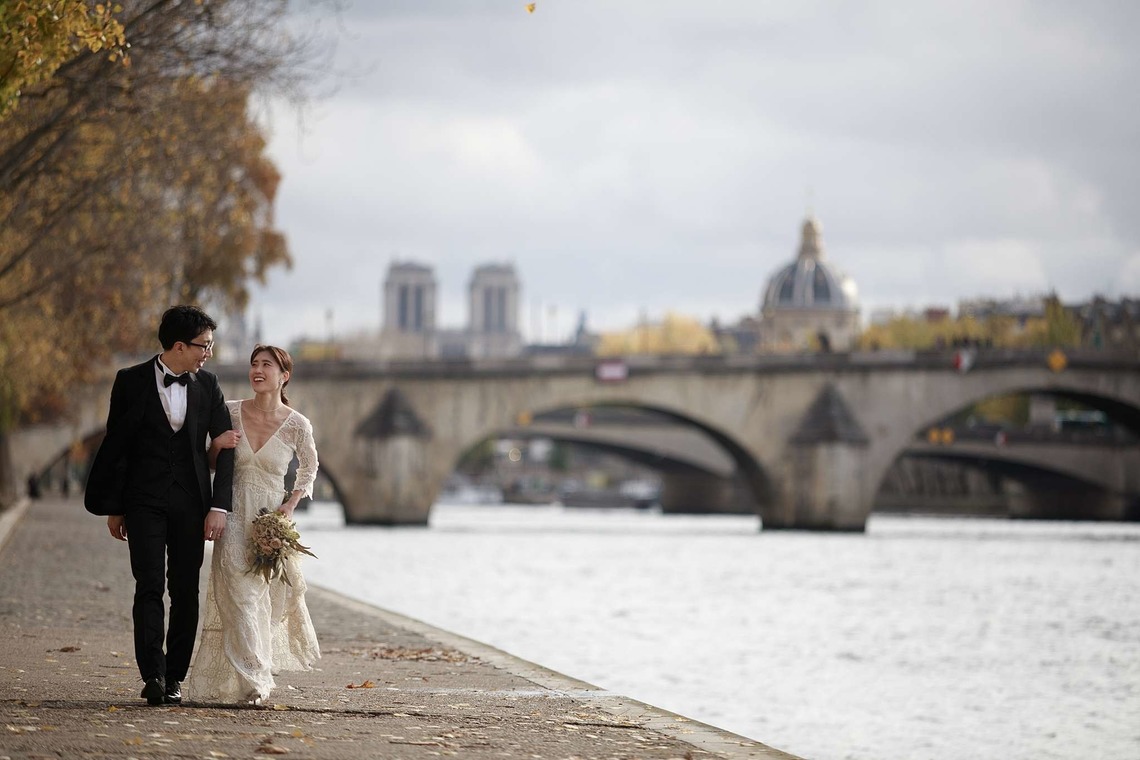 Photo of Photo-wedding in Paris - fall version taken by Petite Nao Photography