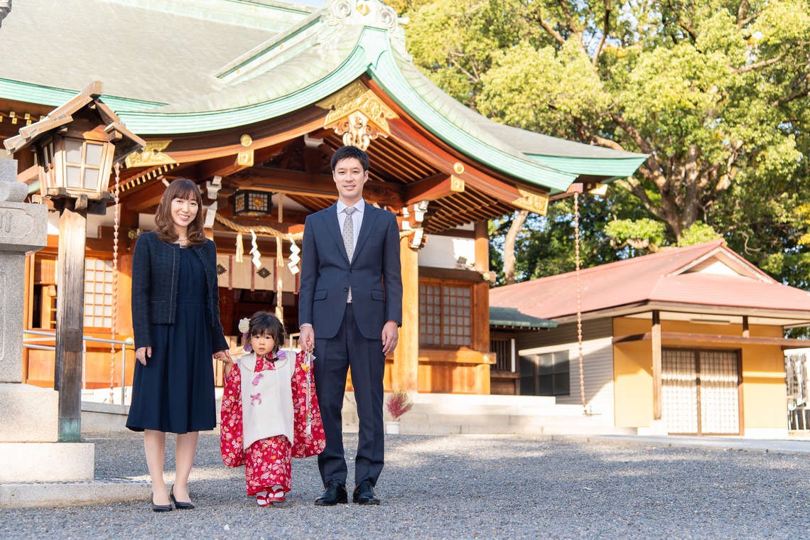 合同会社優希photoが出張撮影した家族写真(キッズ,ベビーフォト)などが写った「七五三写真」の家族写真