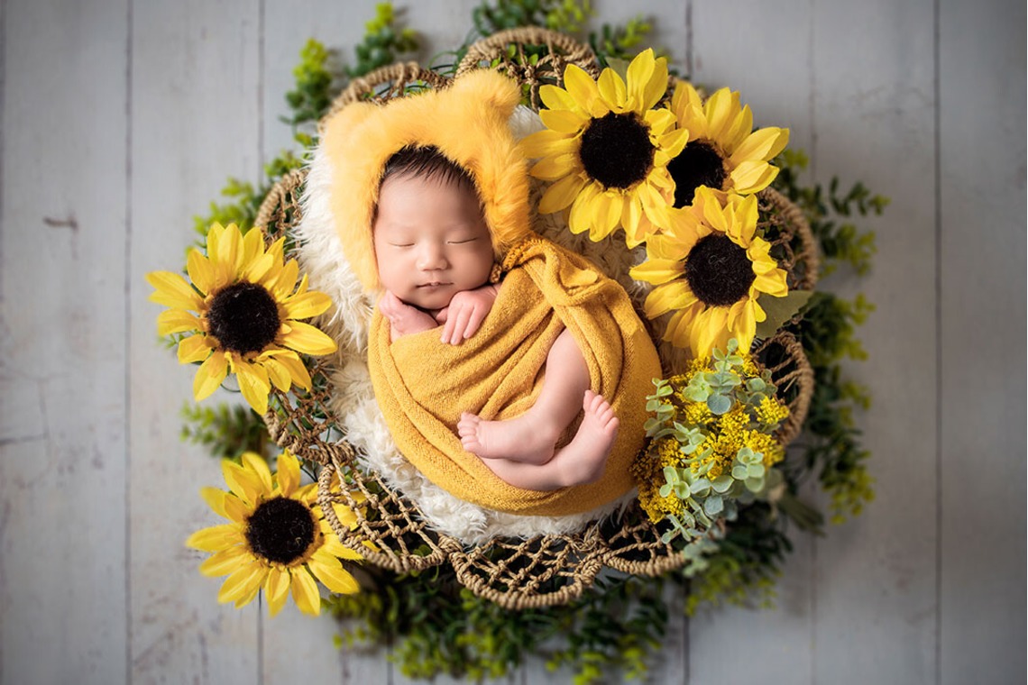 AXiS Photo Servise 藤井靖史が撮影した「ニューボーンフォト」の写真