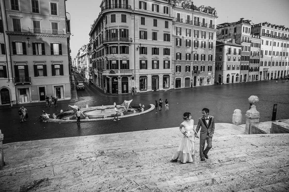 Photo of Wedding in Rome - Trevi Fountains, Spanish Steps, Piazza del Popolo, Piazza Navona, Pantheon taken by Kyoko Ide Photography