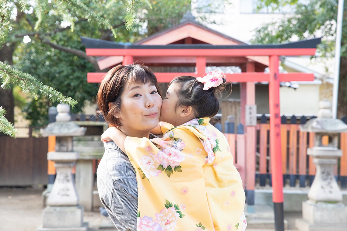 Merry Momentが出張撮影した家族写真(キッズ,ベビーフォト)などが写った「七五三 3歳女の子」の家族写真