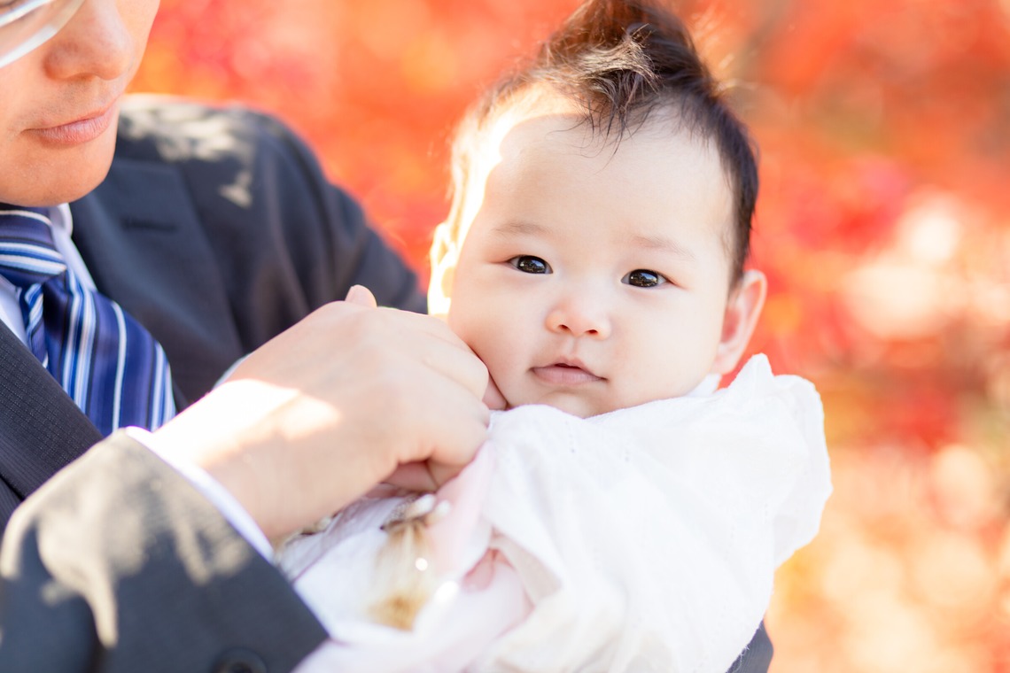 あかすたが出張撮影した家族写真(キッズ,ベビーフォト)などが写った「お宮参り」の家族写真
