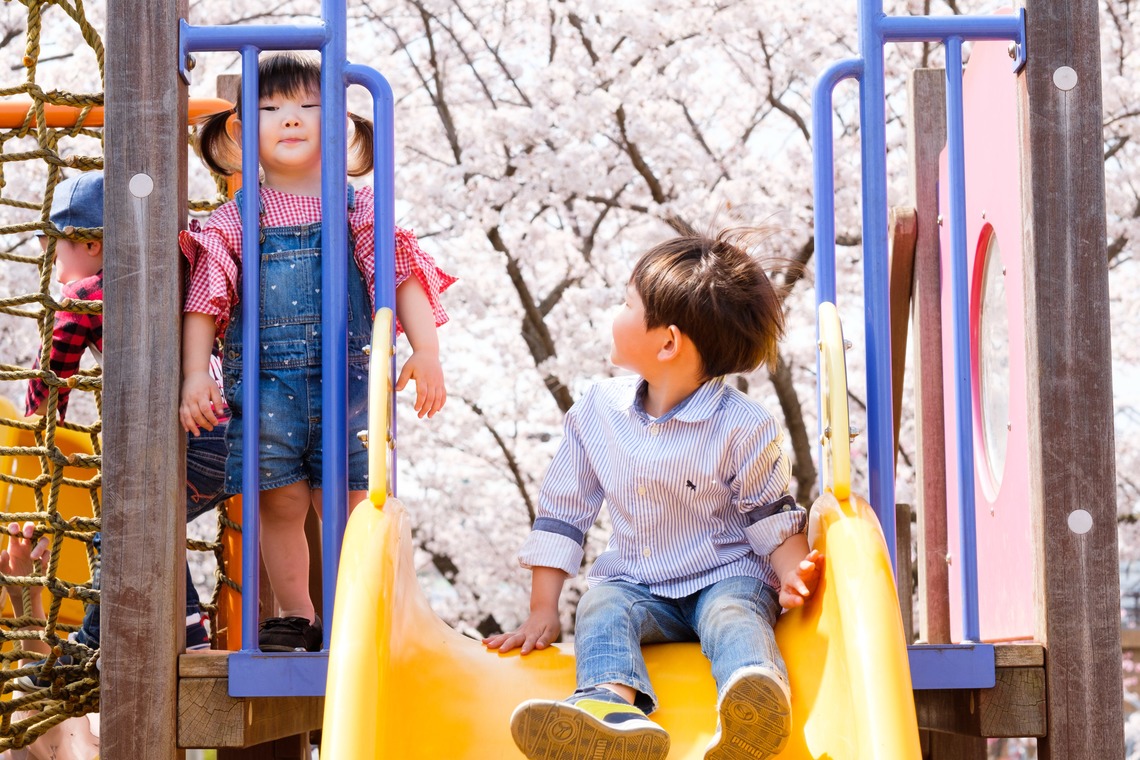 高野和希が撮影した「桜での家族フォト」の写真