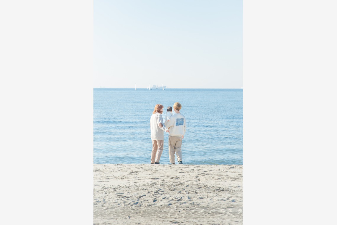 今泉秀樹が出張撮影した家族写真(キッズ,ベビーフォト)などが写った「稲毛海岸」の家族写真