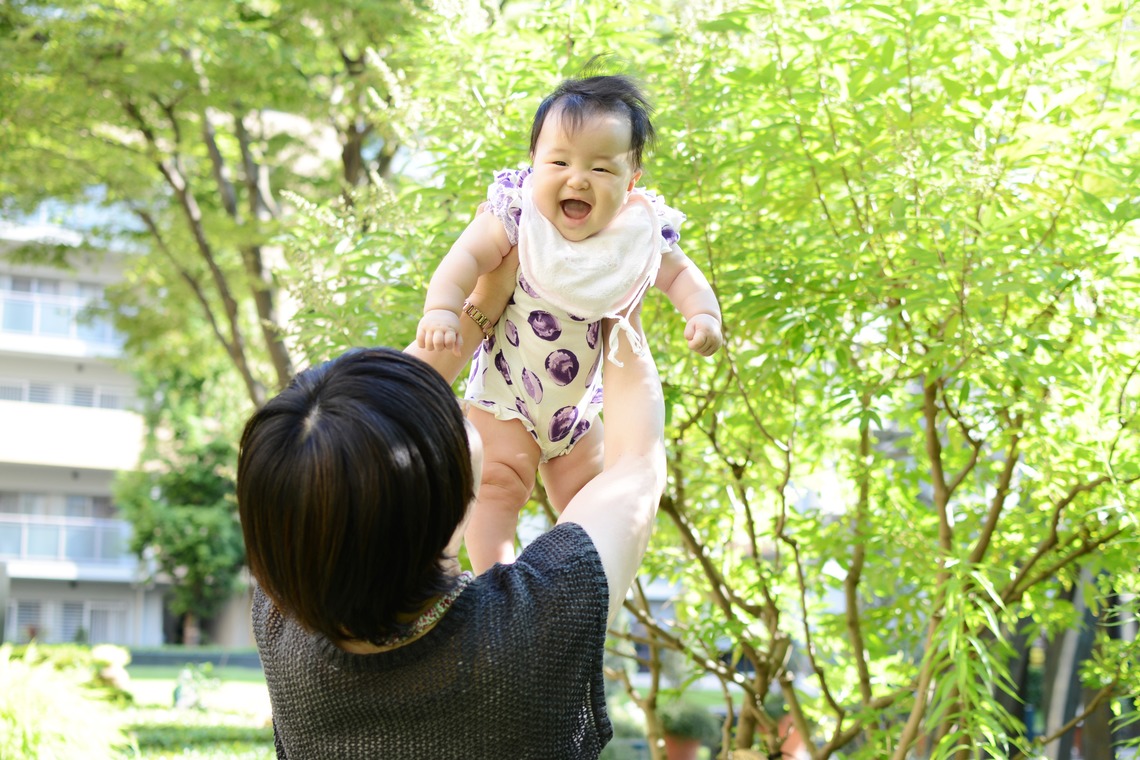 栗原美穂が撮影した「「光緑あふれる親子ショット」」の写真