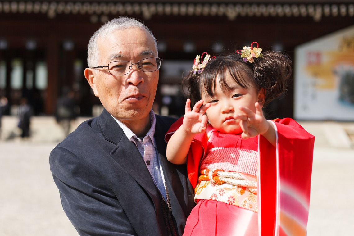 中井企画が出張撮影した家族写真(キッズ,ベビーフォト)などが写った「七五三(奈良)」の家族写真