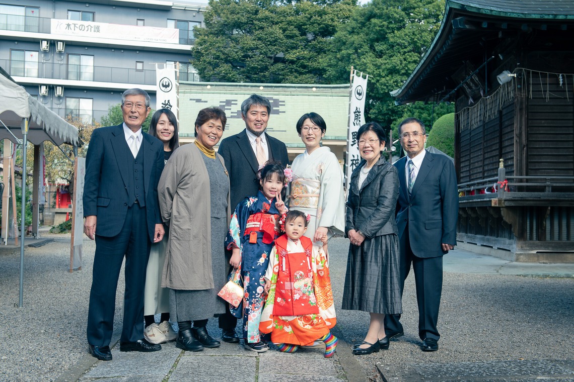 戸澤麻衣が出張撮影した家族写真(キッズ,ベビーフォト)などが写った「北区　七五三」の家族写真