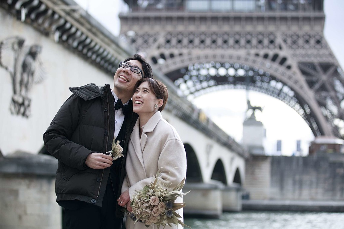 Photo of Photo-wedding in Paris - fall version taken by Petite Nao Photography