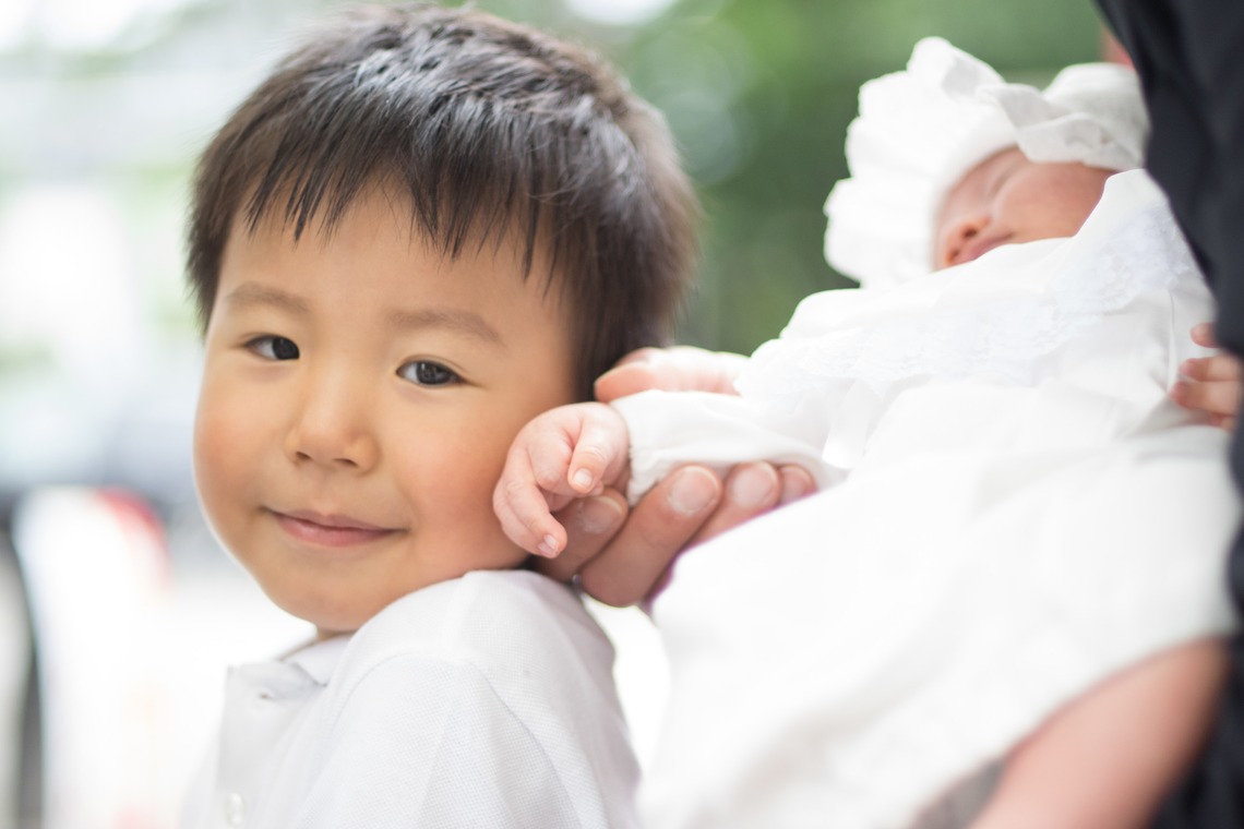 黒沢　茂が出張撮影した家族写真(キッズ,ベビーフォト)などが写った「お宮参り」の家族写真