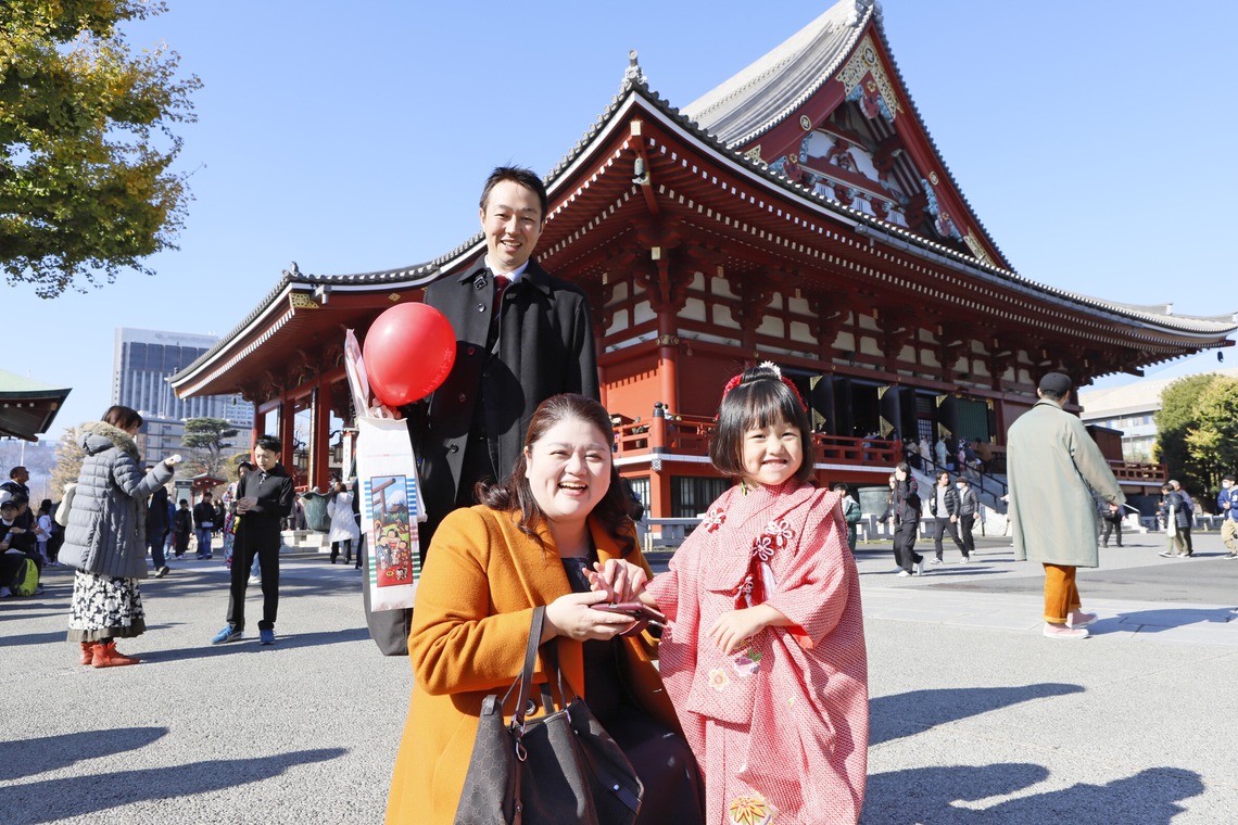 村田わかな広告写真が撮影した「まりえちゃん七五三」の写真