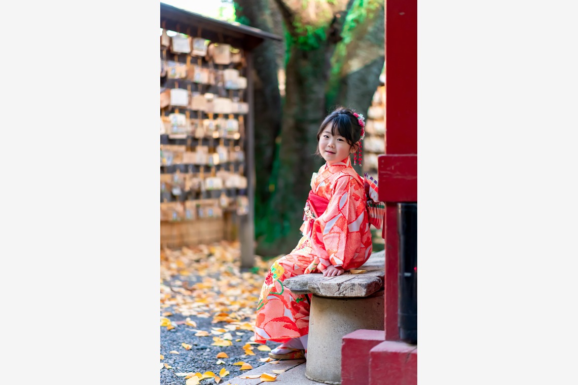 サキヤマ リエが撮影したエンゲージメントフォトのアルバム「7歳女の子・ママの着たお着物で七五三＠大國魂神社」