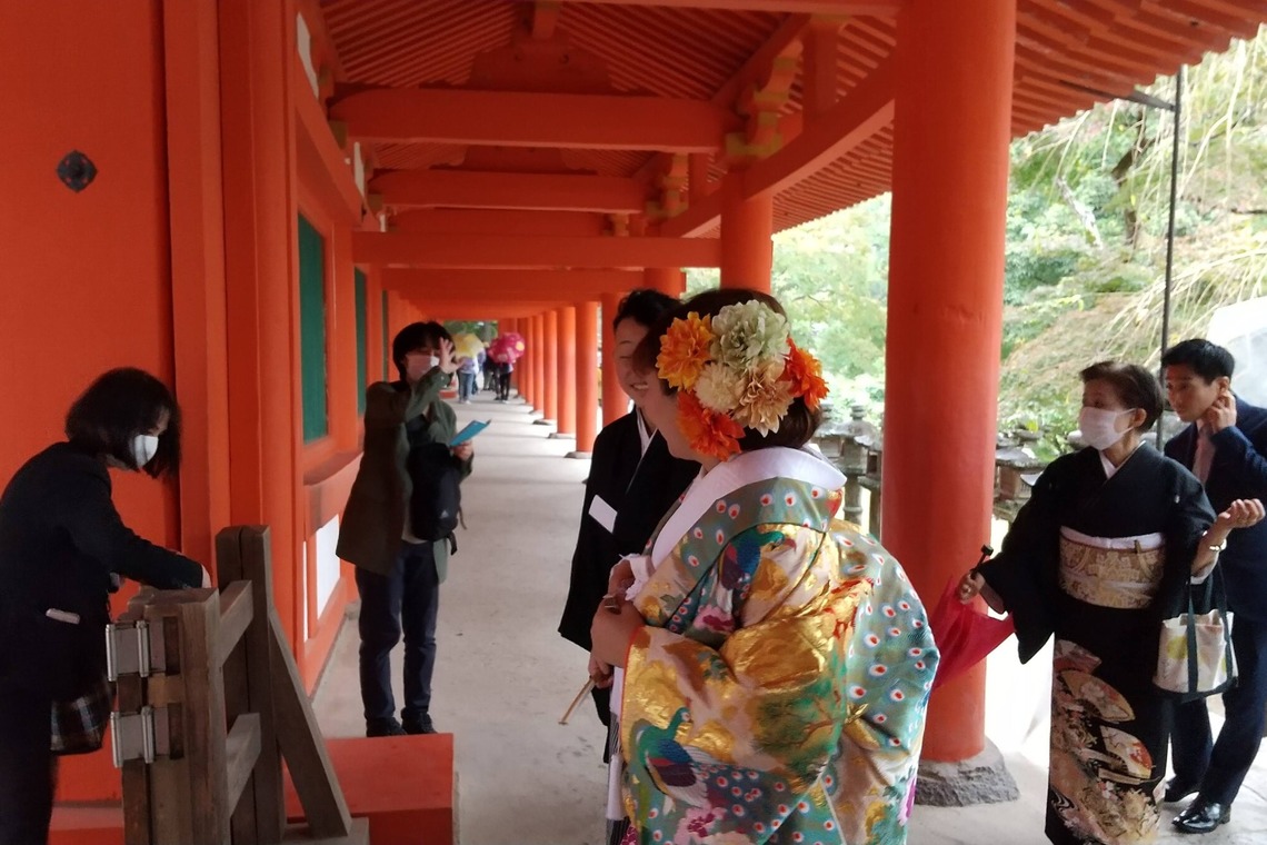 小林　碧が撮影した「春日大社にて婚礼式前後の撮影」の写真