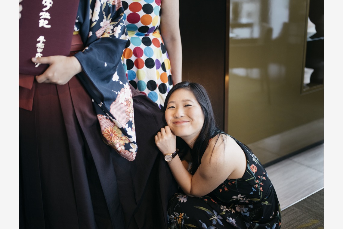 植村由理が出張撮影した家族写真(キッズ,ベビーフォト)などが写った「卒業式 at 早稲田大学、オークウッドプレミア東京」の家族写真