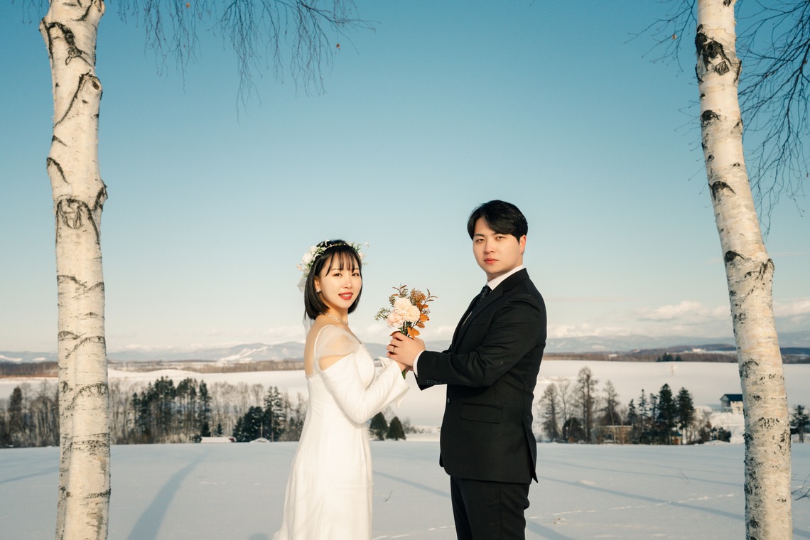 須田桃加が撮影した「美瑛前撮り撮影」の写真