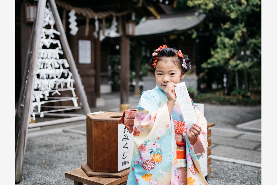 植村由理が出張撮影した家族写真(キッズ,ベビーフォト)などが写った「七五三　＠神明社　横浜」の家族写真