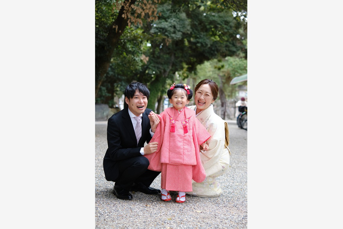 Tatsuyaが出張撮影した家族写真(キッズ,ベビーフォト)などが写った「七五三撮影」の家族写真