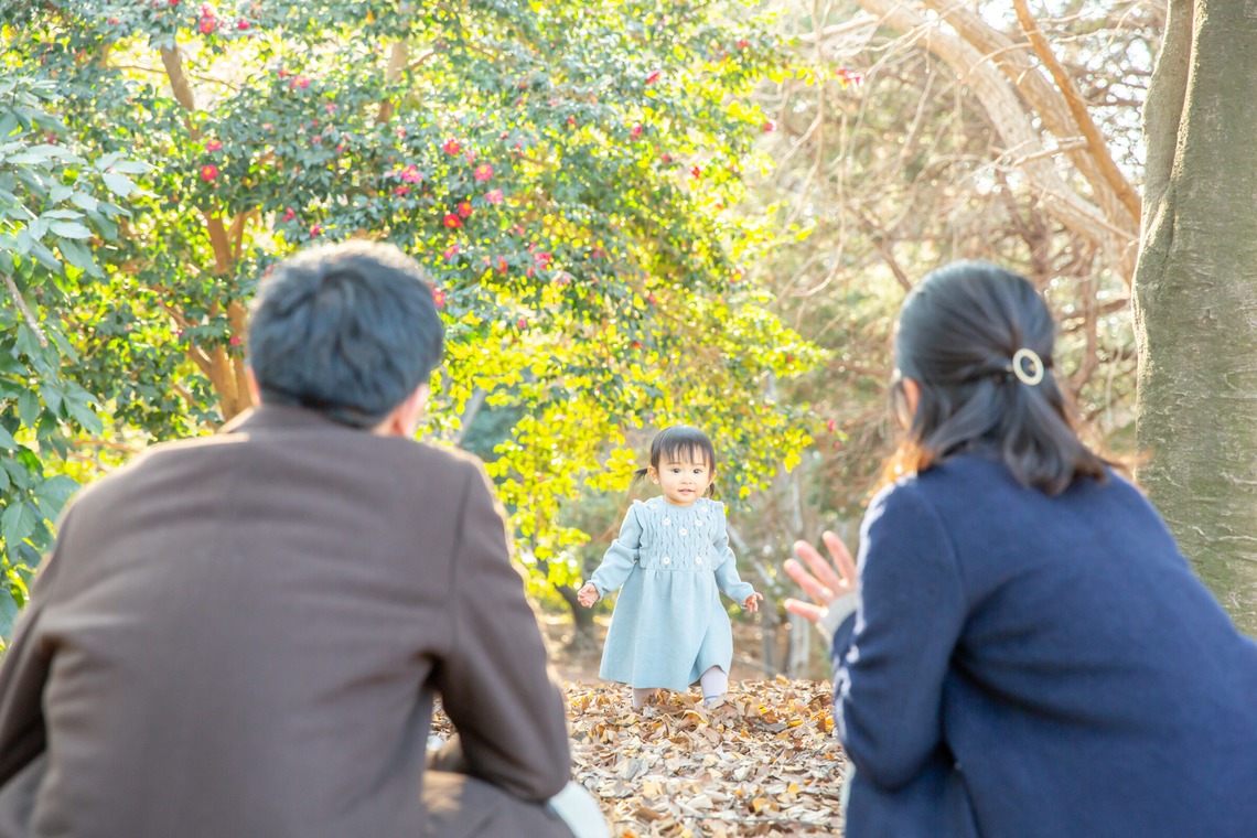 今泉秀樹が出張撮影した家族写真(キッズ,ベビーフォト)などが写った「昭和記念公園」の家族写真