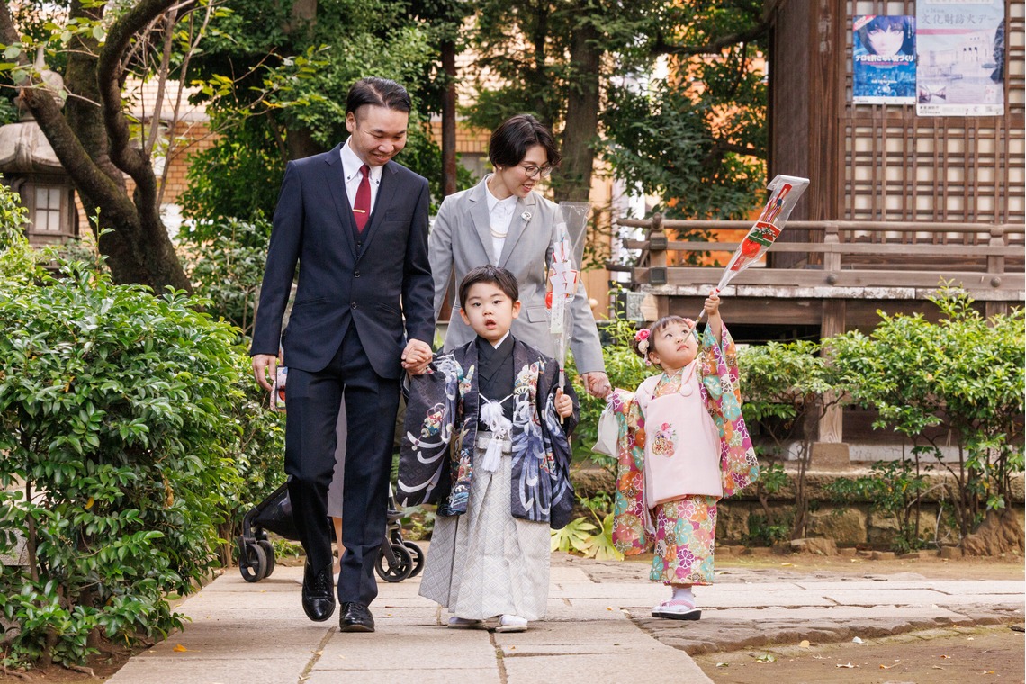 猫田晃広が出張撮影した家族写真(キッズ,ベビーフォト)などが写った「七五三撮影」の家族写真