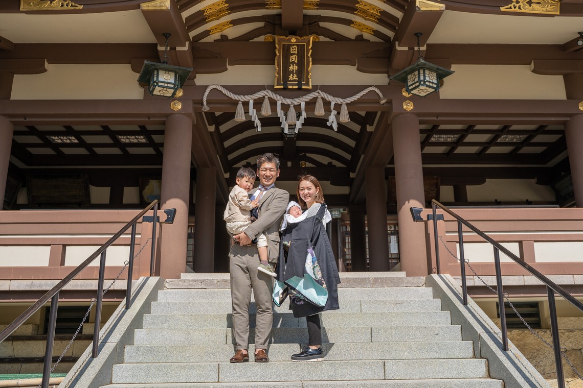井崎　敬太が出張撮影した家族写真(キッズ,ベビーフォト)などが写った「お宮参り撮影」の家族写真