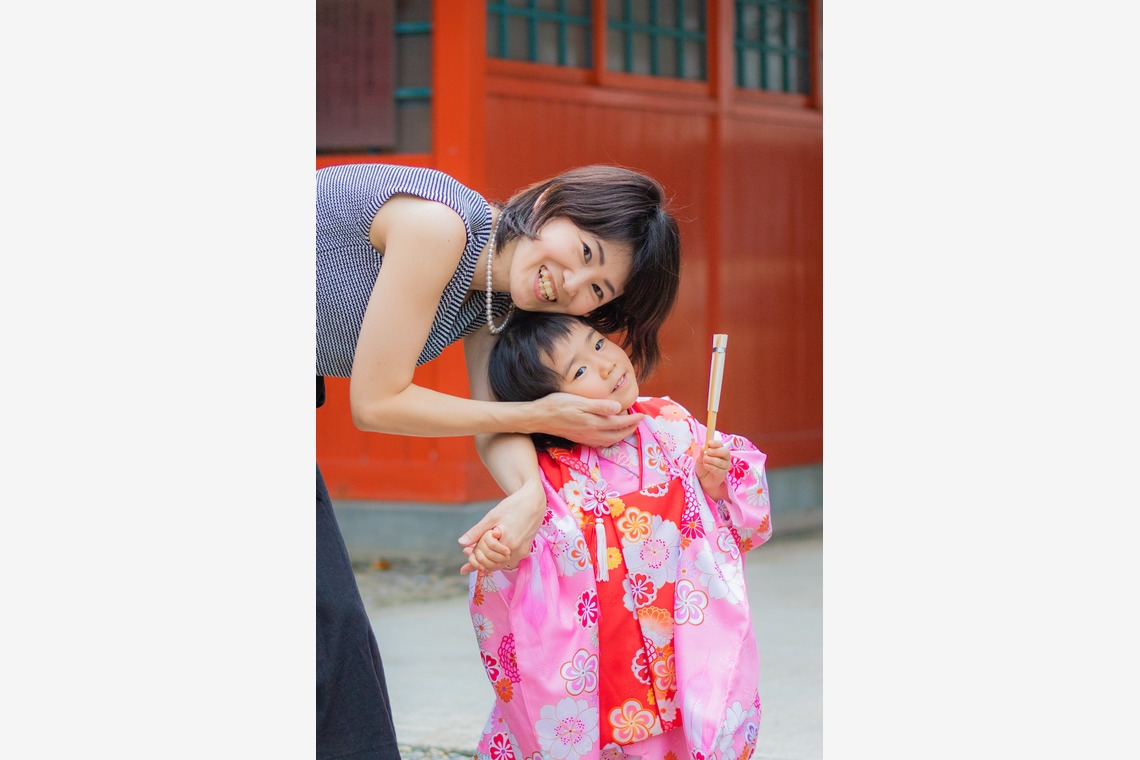 出張撮影サービス「ミライフォト」が撮影した「仲良し家族ペアで七五三撮影」の写真