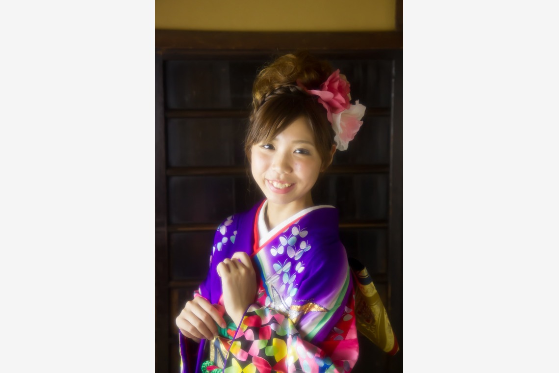 スマイルハンターが出張撮影した家族写真(キッズ,ベビーフォト)などが写った「成人式フォト」の家族写真