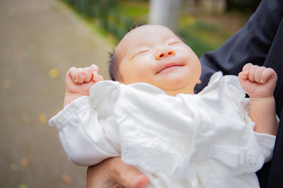 橋本祐里子（まるちゃん）が撮影した「仲良し親族のお宮参り＠稲毛浅間神社」の写真